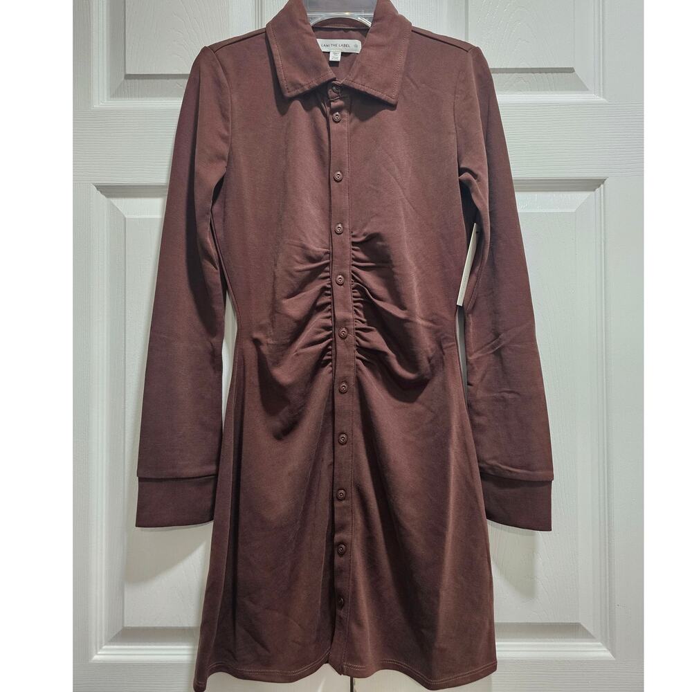 Lani the Label Kelsey Mini Dress Brown Size XS New